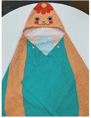 おとうさんといっしょ レオレオれーるうえい シュッシュ フード付き 湯上りなりきりバスタオル