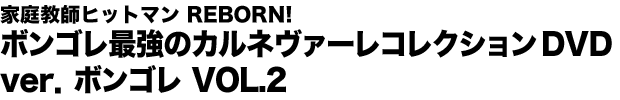 家庭教師ヒットマン REBORN! ボンゴレ最強のカルネヴァーレコレクションＤＶＤ　ｖｅｒ．ボンゴレ　ＶＯＬ.２